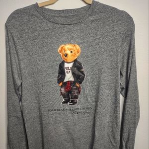 Ralph Lauren Boys Bear Tee Size Large